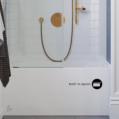 Voltaire 48" x 32" Right-Hand Drain Alcove Bathtub with Apron