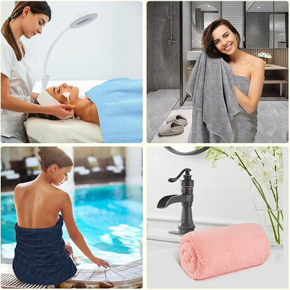 HOMEXCEL 6PK Bath Towel Set, 24x48 in, Absorbent&Quick Dry Towels for Hotel | Ultra Soft, Lightweight Towels for Bathroom, Spa and Beauty Parlor, Multicolor