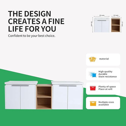 60 Inch Bathroom Vanity with Sink Combo,Wall-Mounted Bathroom Vanity with Soft Close Doors&Side Shelf,Modern Floating Bathroom Vanity with Top Basin & Storage Cabinet,White