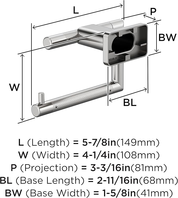 Amerock Bronx Chrome Single Post Tissue Holder, BH2661726