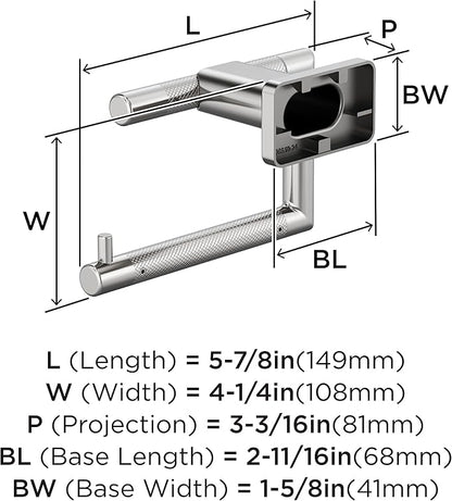 Amerock Bronx Chrome Single Post Tissue Holder, BH2661726