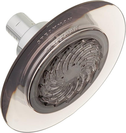 Speakman S-4002-E15 Reaction Fixed Low-Flow Shower Head for Stylish Bathroom Dcor, 1.5 GPM, Grey/Chrome