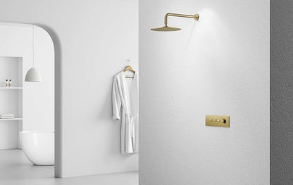 VBFF-Shower Head,rain shower head, 8 inch- Round Shower Head, 1.8 GPM Flow Rate, rainfall showerhead,VBFF11 (Brushed Gold)