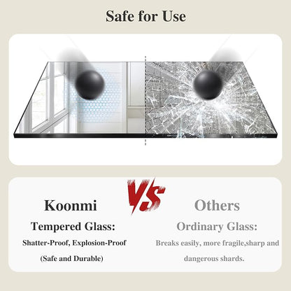 Koonmi Black Rectangle Wall Mirror, 36x55 Inch Bathroom Mirror, Aluminum Frame Vanity Mirror for Entryway, Living Room, Bedroom Bathroom, Hangs Horizontally or Vertically