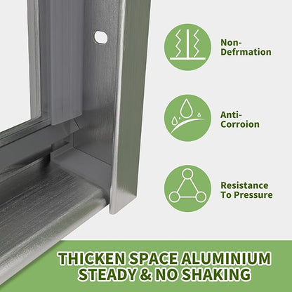 ACE DECOR Double Sliding Shower Door,56-60" W x 70" H,Brushed Nickel Finish | Bypass Semi-Frameless Shower Doors, 6mm Clear SGCC Tempered Glass, Easy-Clean Nano Coating&Leak-proof&Reversible Installation