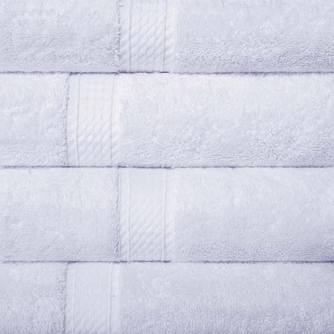 SUPERIOR Egyptian Cotton Plush & Absorbent, Hand Towel Set of 4, White | Quick Dry, Soft Luxury Towel Set, Bath Essentials for Bathroom, Guest Bath, Spa, 4 Piece Set, Madeline Towels