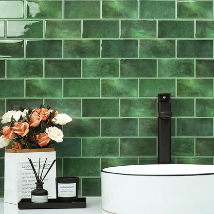 STICKGOO 10-Sheet Subway Tile Peel and Stick Backsplash, Self Adhesive Vinyl Wall Tiles, Stick on Backsplash for Kitchen and Bathroom(Thicker Design)