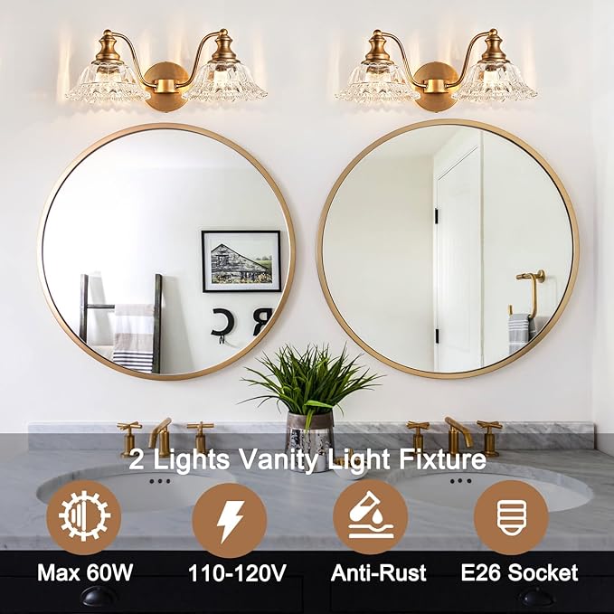 Bathroom Vanity Lights Over Mirror Vintage Bathroom Light Fixtures 2 Light Brass Vanity Lights for Vanity Lighting Fixtures