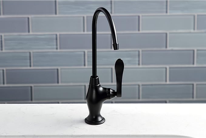 Kingston Brass KS3190NFL NuWave French Single Handle Water Filtration Faucet, Matte Black