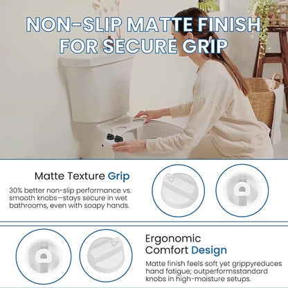 Replacement Knob for Luxe Bidet Neo 120 & Neo 185 | Durable Bidet Toilet Parts, With Symbols, Easy Install, White