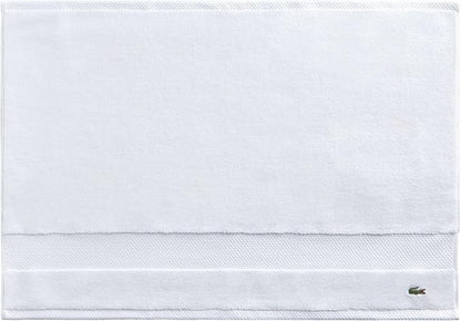 Lacoste Heritage 100% Supima Cotton Tub Mat, White, 21" x 31" – Highly Absorbent & Quick Drying, Premium Super Soft Bath Towel, Bathroom Essential, Gift for All Occasions, Machine Washable