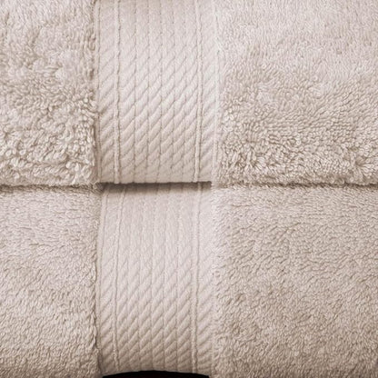 SUPERIOR Egyptian Cotton Ultra Plush & Absorbent, 10 Piece Set, Stone | Quick Dry, Soft Luxury Towel Set, Bath Essentials, Guest Bath, Spa, 2 Bath, 4 Hand, 4 Face Towels, Madeline Towels