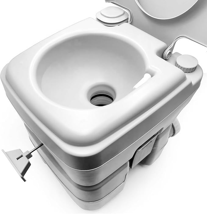 HTTMT- ET-Toilet001-5 Gallon 20L Portable Toilet Flush Travel Camping Outdoor/Indoor Potty Commode