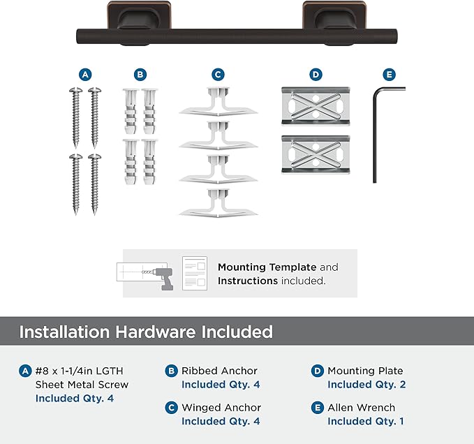 Amerock Bronx Oil-Rubbed Bronze 9 inch (229mm) Towel Bar, BH26616ORB