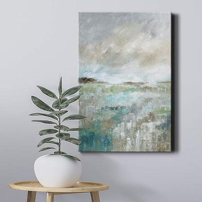Renditions Gallery Canvas Nature Wall Art Home Paintings & Prints Rustic Cloudy Ocean Coastal Canvas Abstract Artwork Decorations for Bedroom Living Room Office Kitchen - 12"x18" LT02