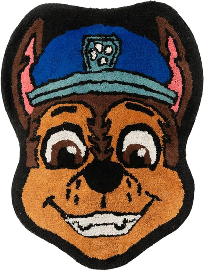 Paw Patrol Chase 100% Cotton Non Slip Plush Bathroom Mat Rug (Officially Licensed Product) By Franco