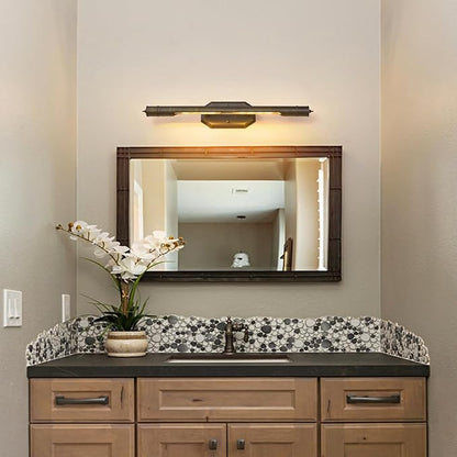 Bronze Vintage Picture Light Hardwired - 27.5 In Art Deco Lights Over Mirror Portrait Pictures Frame - Wall Sconce Lighting Fixture for Museum Bathroom Vanity Gallery Artwork Library Cuadros Painting