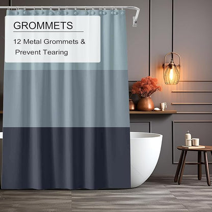 TIKABC Shower Curtain Liner, 4G PEVA Shower Liner, Plastic Peva Waterproof Shower Curtains, 72x72 inch with Grommet Holes 3 Magnetic Weights