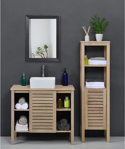 AAZZKANG Wall Mirror Black Wood Framed Rectangle Hanging Mirrors | Decorative for Bedroom Bathroom Living Room Farmhouse Entryway Small