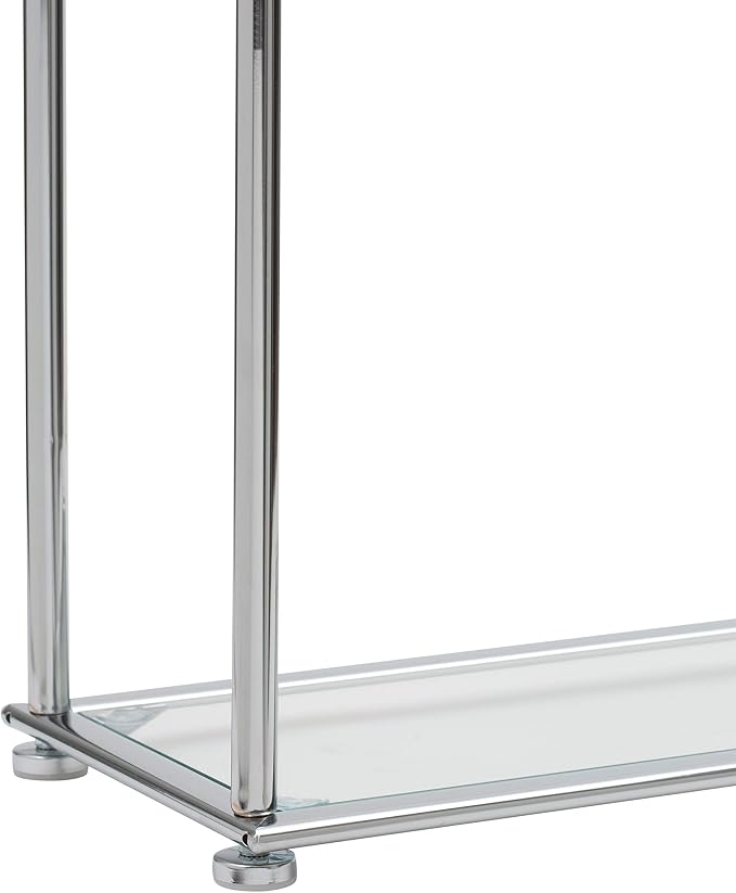 Organize It All 3 Bar Bathroom Towel Drying Rack & Holder with Shelf , Chrome, 62443W-1