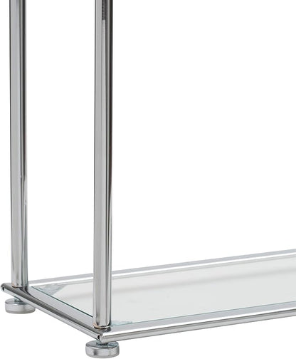Organize It All 3 Bar Bathroom Towel Drying Rack & Holder with Shelf , Chrome, 62443W-1