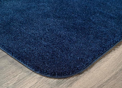 Garland Rug Traditional Bath Rug, 22-Inch by 60-Inch, Navy
