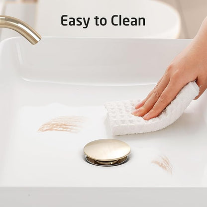 KES Bathroom Vessel Sink 20 Inch Above Counter Rectangular White Ceramic Countertop Sink for Cabinet Lavatory Vanity, BVS123S50