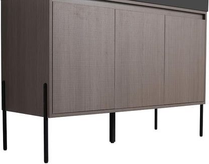 Crownpoint 48 Inch Bathroom Vanity with Sink, Black Sink, Gray Oak Finish, Full Assembly Required, Elegant Bathroom Vanities for Modern Homes