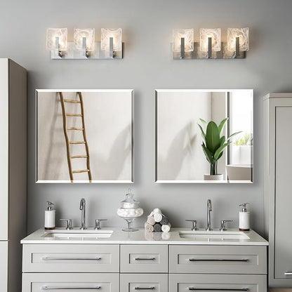 20x20 Inch Medicine Cabinet, Square Beveled Frameless Mirror, Adjustable Shelves, Already Assembly, Recess or Surface Mount Installation for Bathroom Toilet