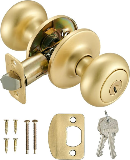 Design House 726927 Cambridge Entry Door Knob Satin Gold