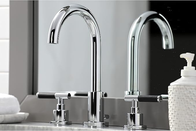 Fauceture FSC8921CKL Kaiser Widespread Bathroom Faucet with Pop-Up Drain, Polished Chrome