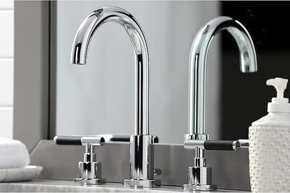 Fauceture FSC8921CKL Kaiser Widespread Bathroom Faucet with Pop-Up Drain, Polished Chrome