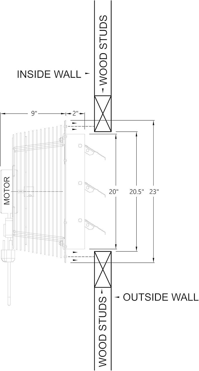 VES SF-20000-01 Shutter Mount Exhaust Fan,115V,20"