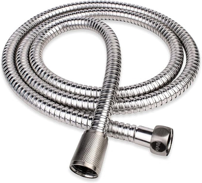 Shower Hose, Extra-Long Stainless Steel Handheld Shower Head Hose with Stainless Steel Insert and Nut,Brushed Nickel Finish (Silver, 118 Inches)