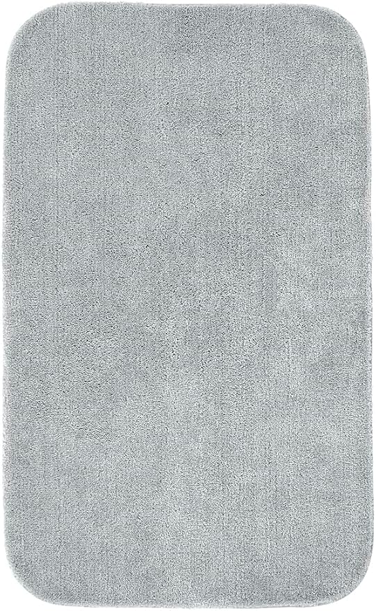 Garland Rug Traditional Nylon Washable Platinum Gray 30" X 50" Bath Rug - Soft, Absorbent, And Stylish for Your Bathroom
