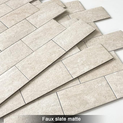 BeNice Marble Peel Stick Backsplash Tile Kitchen Rustic Beige 10pcs