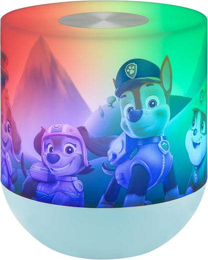 Lights By Night PAW Patrol Color Changing Kids Bedside Lamp, Touch Control | Night Light for Kids, 12 Color Modes and Dimmable Warm White Light for Kids Room, Nursery, and Bedroom, USB Powered