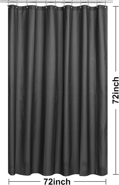 N&Y HOME Fabric Shower Curtain or Liner with Magnets, Graphite Gray | Hotel Quality, Washable, Water Repellent, Cloth Shower Curtain with Grommets for Bathroom, Standard Size