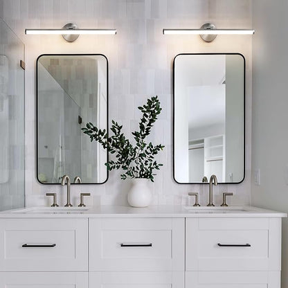KAISITE Bathroom Light Fixture Over Mirror 22IN Brushed Nickel Vanity Lighting Fixture Dimmable LED Vanity Light Rotatable Modern Bathroom Light Bar 18W 3000K