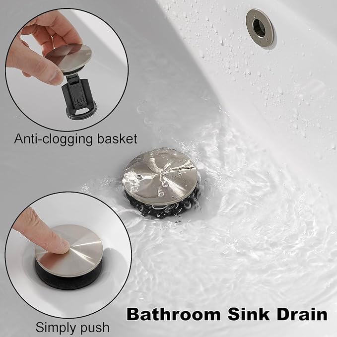 Waterfall Bathroom Faucet Brushed Nickel Stainless Steel Vessel Sink Faucet | Single Handle One Hole Deck Mount,Bowl Vanity Sink Faucet,with Pop-up Drain Stopper and Supply Hose,Lead-Free by Bathfinesse