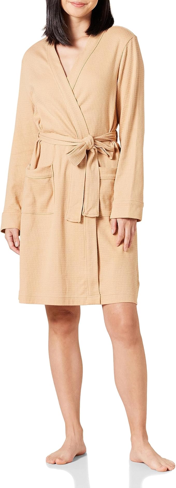 Amazon Essentials Women's Lightweight Waffle Full-Length Bath Robe (Available in Plus Size)