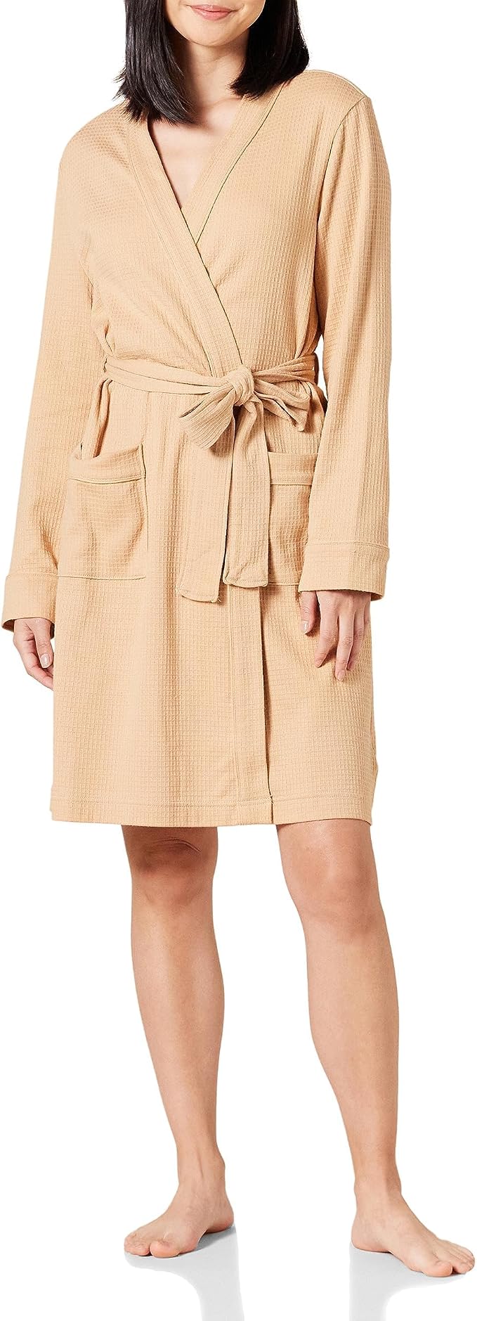 Amazon Essentials Women's Lightweight Waffle Full-Length Bath Robe (Available in Plus Size)