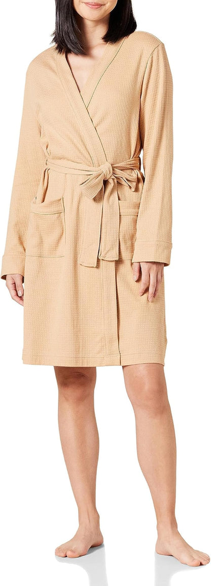 Amazon Essentials Women's Lightweight Waffle Full-Length Bath Robe (Available in Plus Size)