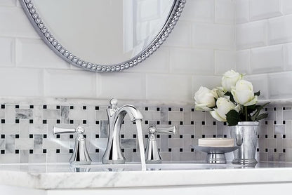 Moen Wynford Chrome Two-Handle Widespread High-Arc Bathroom Faucet with Lever Handles, Valve Required, T4520