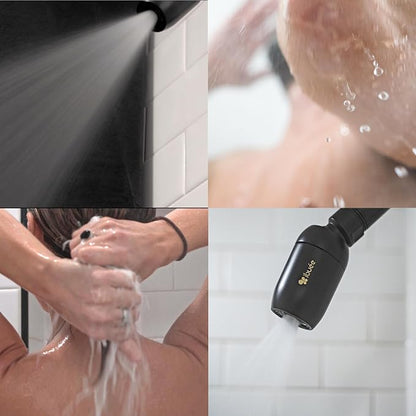 RainStorm Metal Shower Head, 1.25 GPM Low Flow, 50% Water Saving, Full-Cone Powerful Droplets, Clog-Free Patented Solid Single Nozzle (without Flow Control Valve, Brushed Moderne Brass)