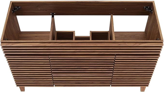Modway Render 48" Single Sink Compatible (Not Included) Bathroom Vanity Cabinet in Walnut