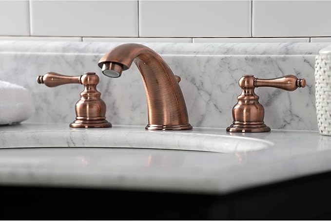 Kingston Brass KB976AL Victorian Widespread Bathroom Faucet, Antique Copper, 10 x 5.75 x 4.06