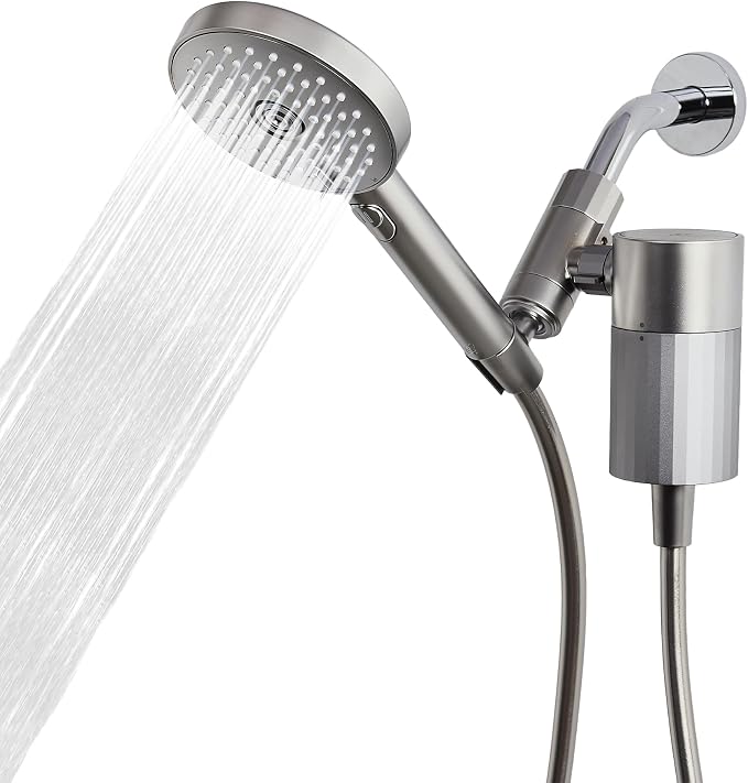 sproos! - Handheld Showerhead, High Performance Filtration, Moonlight | Healthier Hair and Skin - DIY Installation - Renter Friendly - 3 Spray Functions - 70 Inch Hose - High Pressure Performance