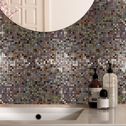 10-Sheet Peel and Stick Backsplash Tile for Kitchen, Self-Adhesive Backsplash Tile, Stick on Bathroom Vanities，Fireplace, Laundry Table (Color-2)