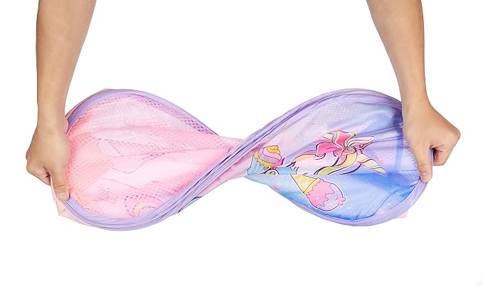Idea Nuova JoJo Siwa Bow Unicorn Believe in Your Dreams Pop Up Hamper with Durable Carry Handles, 21'' H x 13.5'' W X 13.5'' L